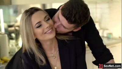 A Big Tits Milf Seduces Husbandgets Naked Then Blowjobs His Big Cock Guy Throat Fucks His Blonde Wife The Cougar Masturbates While Getting Ass Fucked 400x225 adult video thumbnail