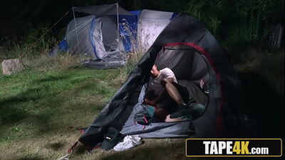 Campfire Turns Steamy As Blonde Bimbo Cheats With Boyfriends Old Dad 400x225 adult video thumbnail