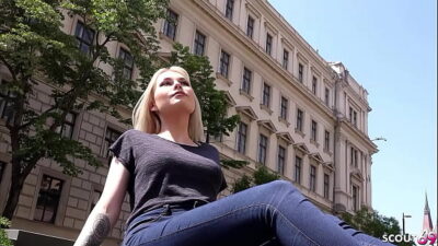 German Scout Skinny Blonde Girl Talk To Fuck At Model Job By Big Dick Agent 400x225 adult video thumbnail