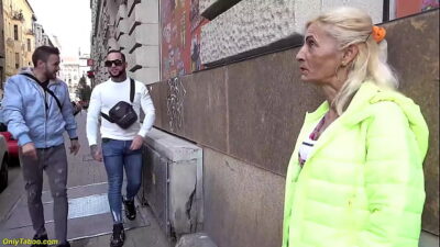 Ugly Skinny Toothless Granny Picked Up From Street For Her First Extreme Rough Big Cock Threesome Ass Fucking Lesson 400x225 adult video thumbnail